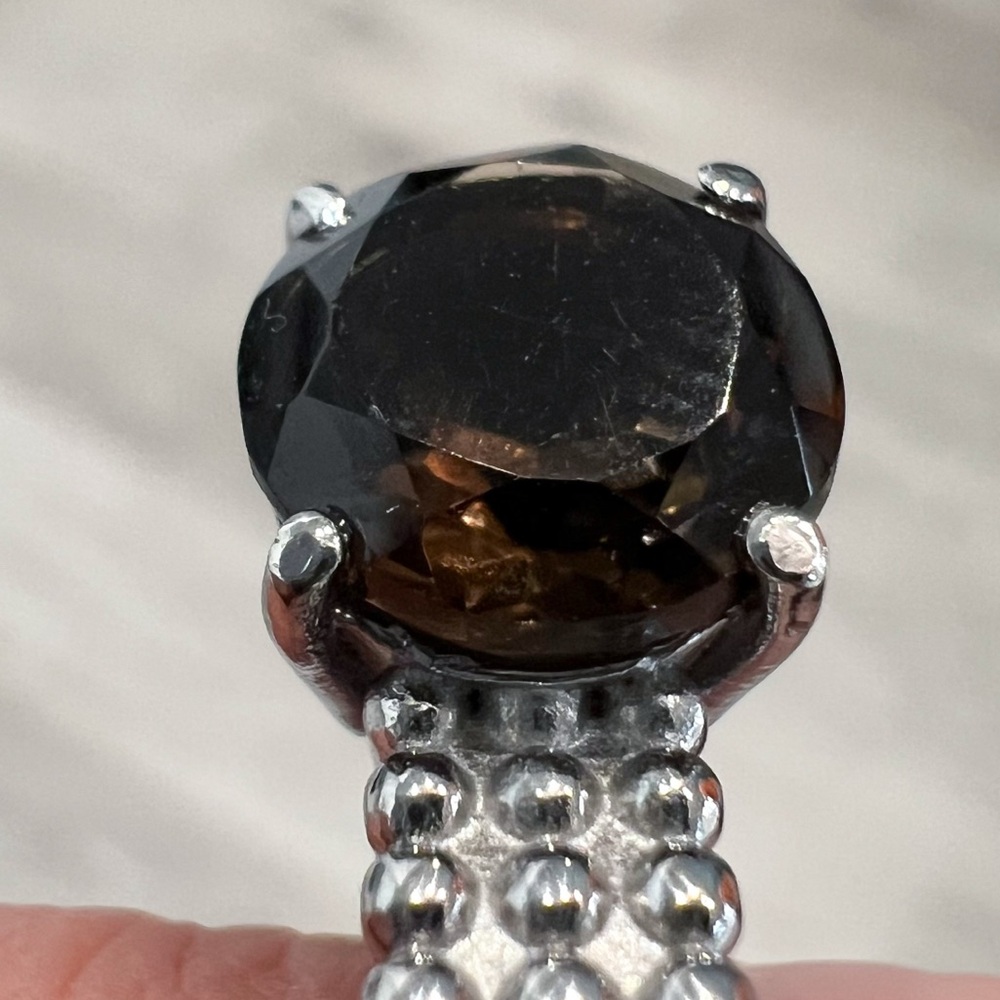 VALUE BUY Brazilian Smoky Quartz Silver Pendant 20” Necklace PRICE FIRM - Picture 4 of 13